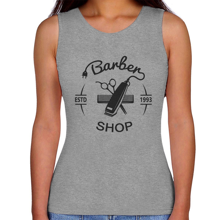 Regata Feminina Barber Shop - Cinza