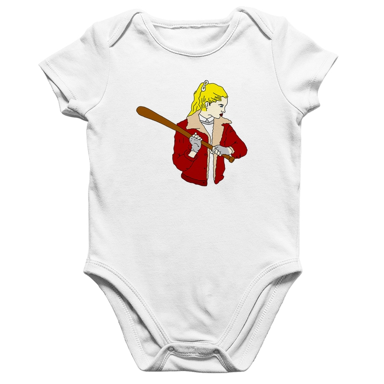 Body Bebê Algodão Baseball Girl - Branco