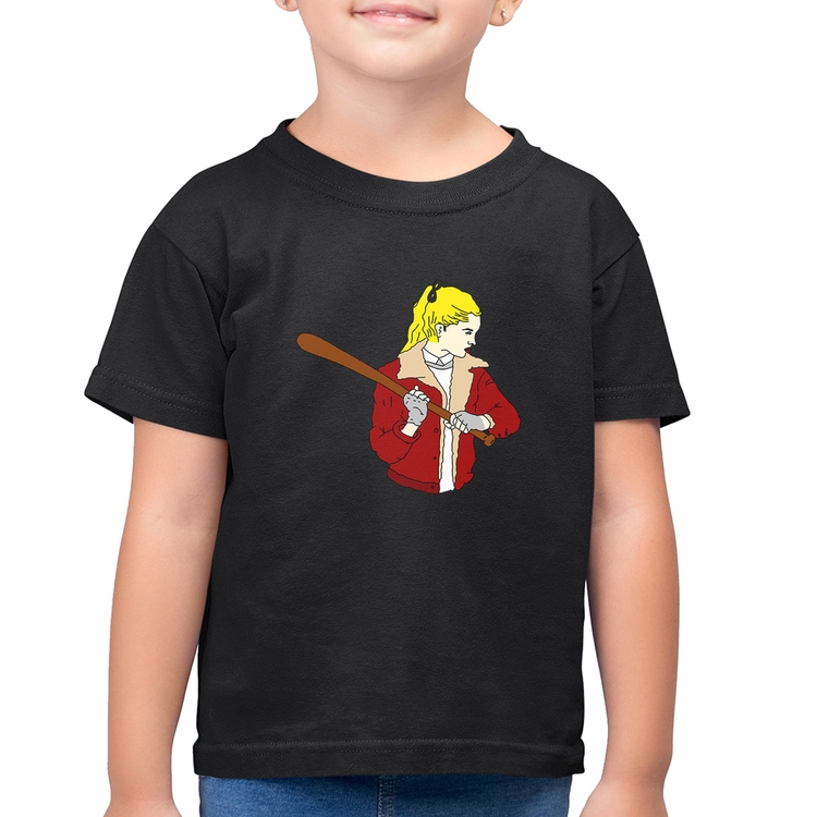 Camiseta Algodão Infantil Baseball Girl