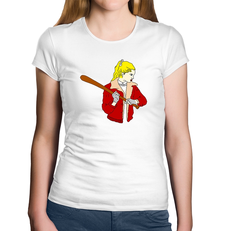 Baby Look Algodão Baseball Girl - Branca