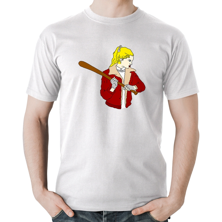 Camiseta Algodão Baseball Girl - Branca