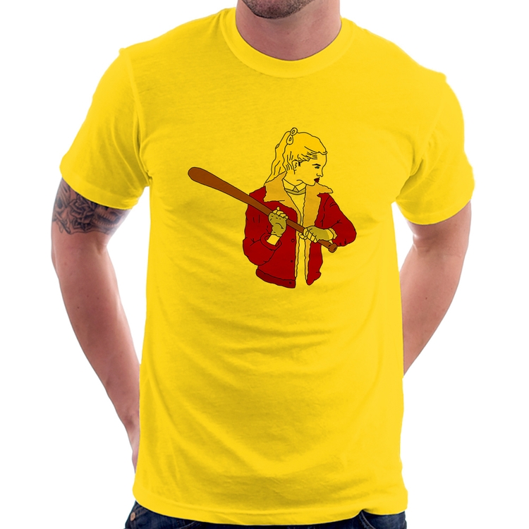 Camiseta Baseball Girl - Amarela