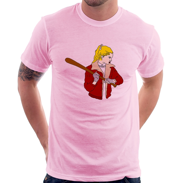 Camiseta Baseball Girl - Rosa Bebê
