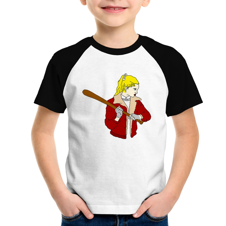 Camiseta Raglan Infantil Baseball Girl