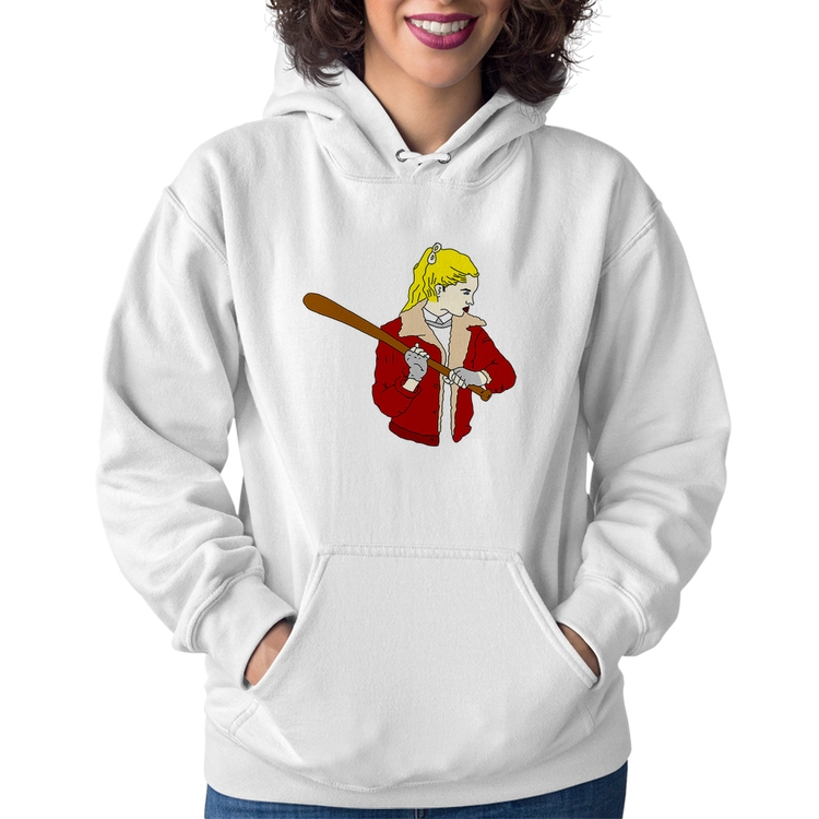 Moletom Feminino Baseball Girl - Branco
