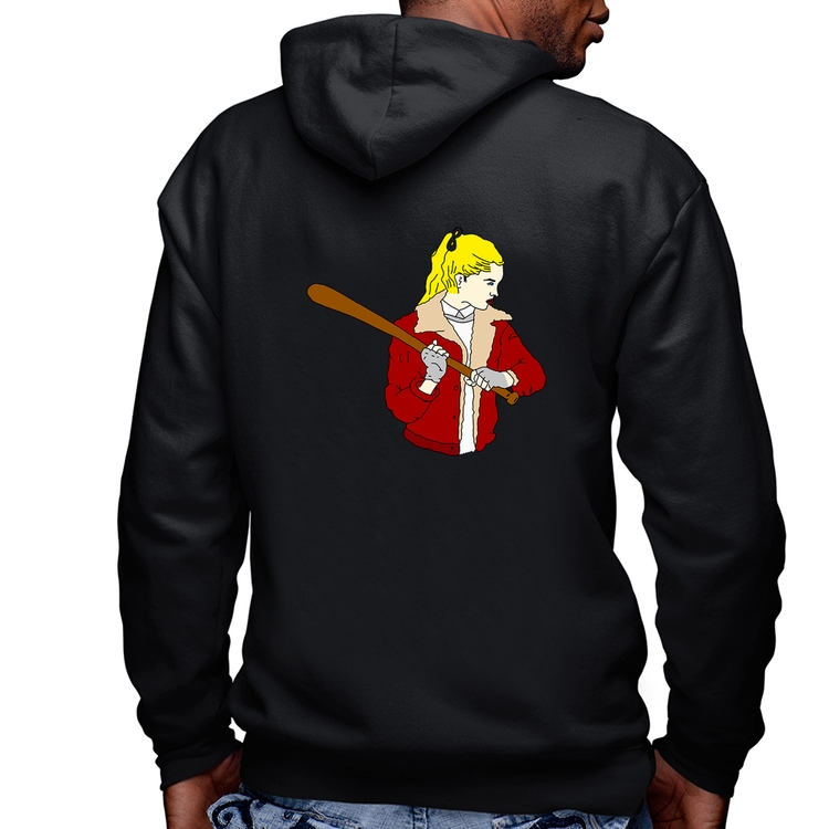 Blusa Moletom Baseball Girl Masculina com Capuz e Zíper