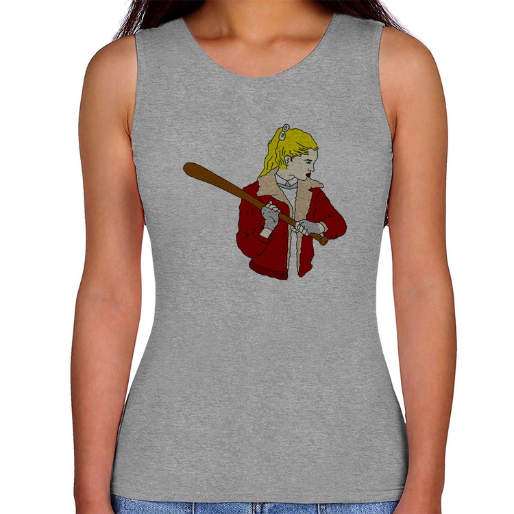 Regata Feminina Baseball Girl - Cinza