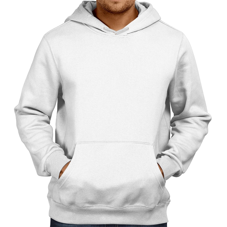 Moletom Poliéster Básico Liso - Branco