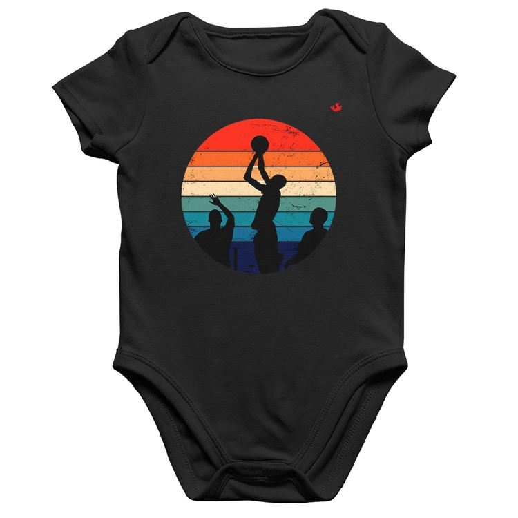 Body Bebê Algodão Basquete Vintage Sunset