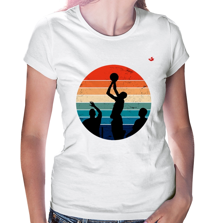 Baby Look Basquete Vintage Sunset