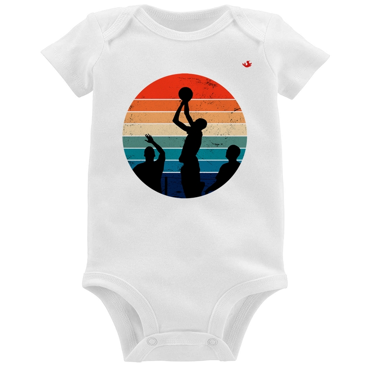 Body Bebê Basquete Vintage Sunset