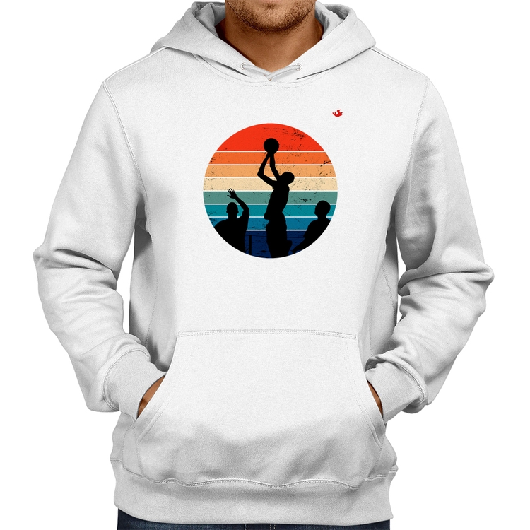 Moletom Basquete Vintage Sunset - Branco