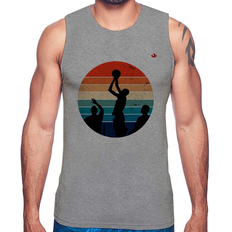 Regata Basquete Vintage Sunset - Cinza
