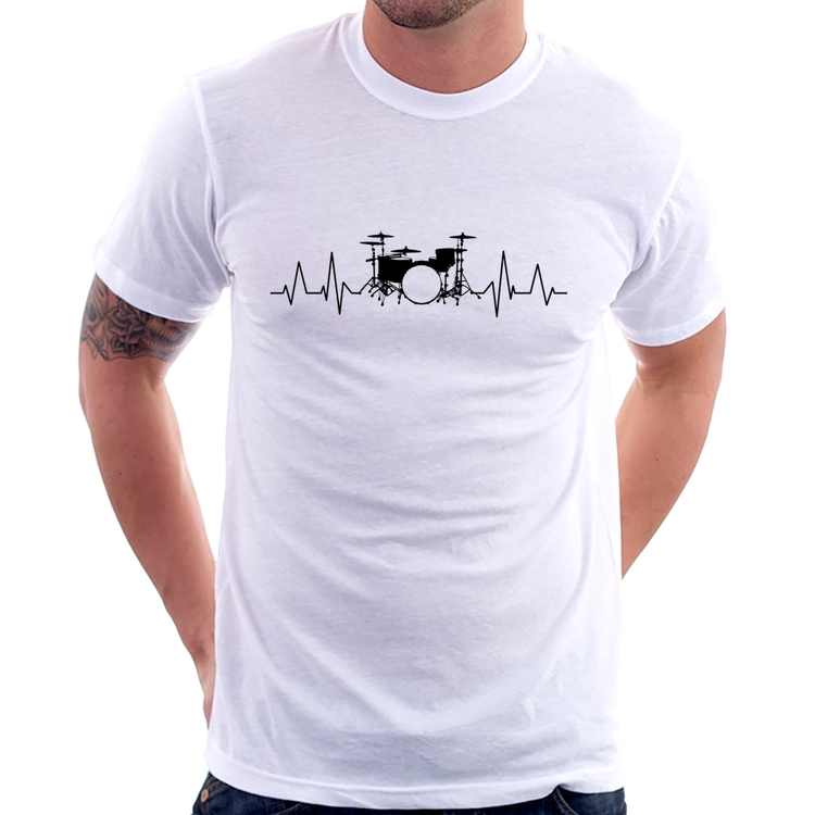 Camiseta Bateria Batimentos Cardíacos