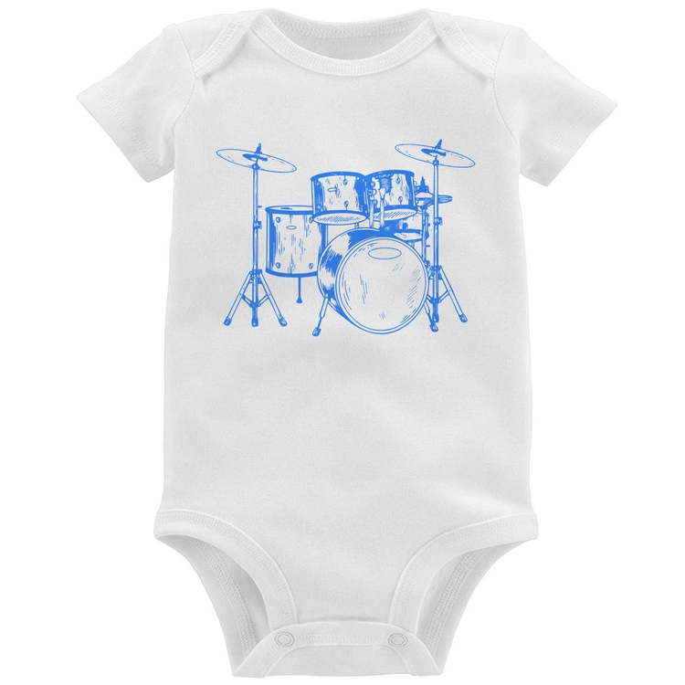 Body Bebê Bateria Música (azul)