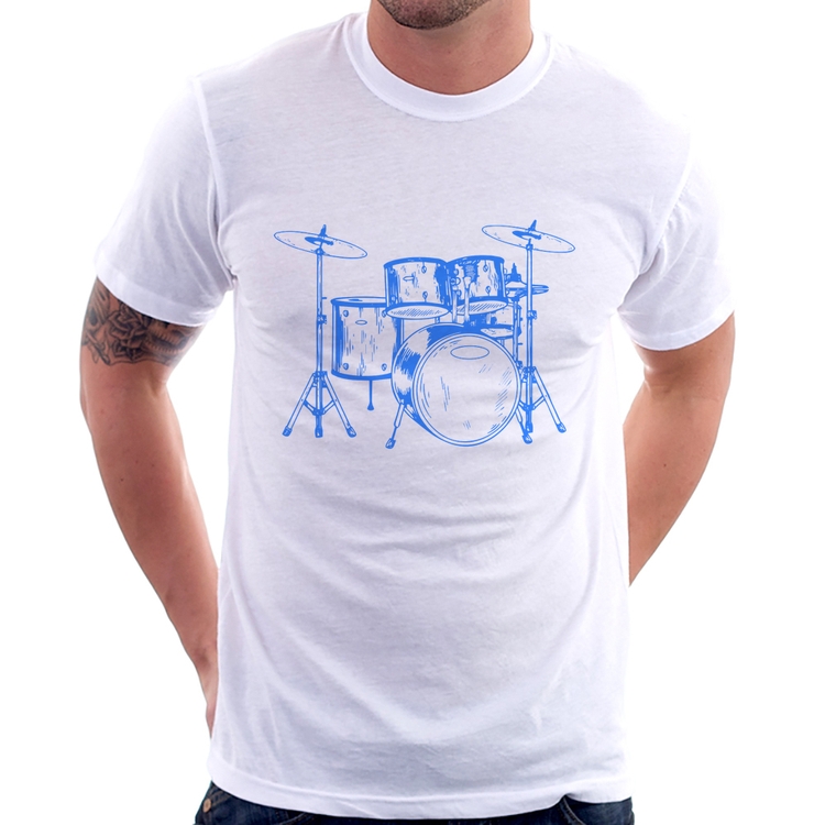 Camiseta Bateria Música (azul)