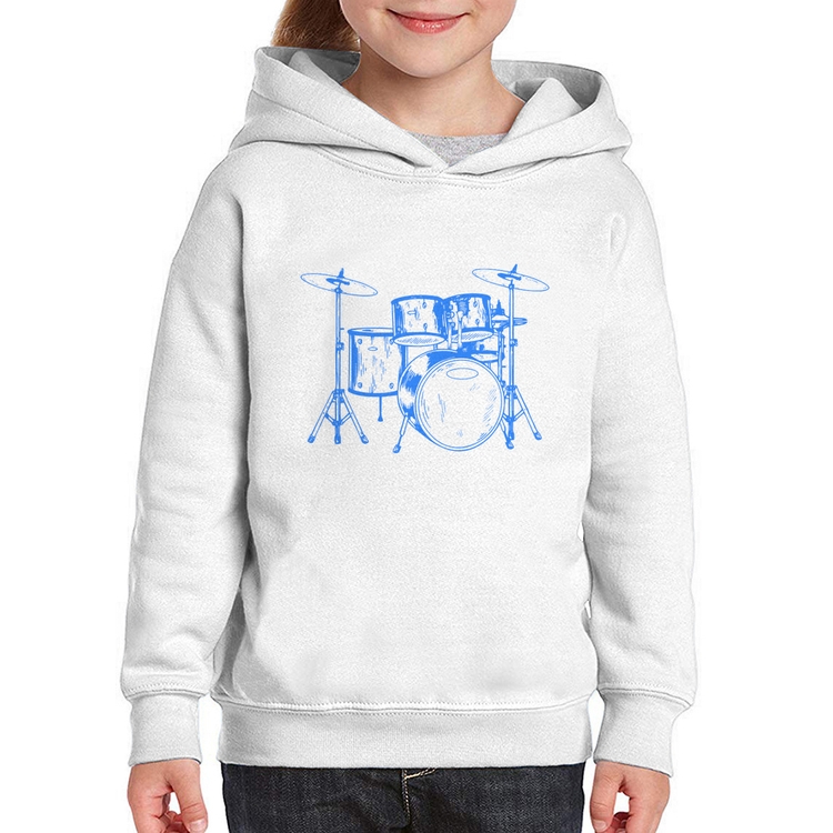 Moletom Infantil Bateria Música (azul)