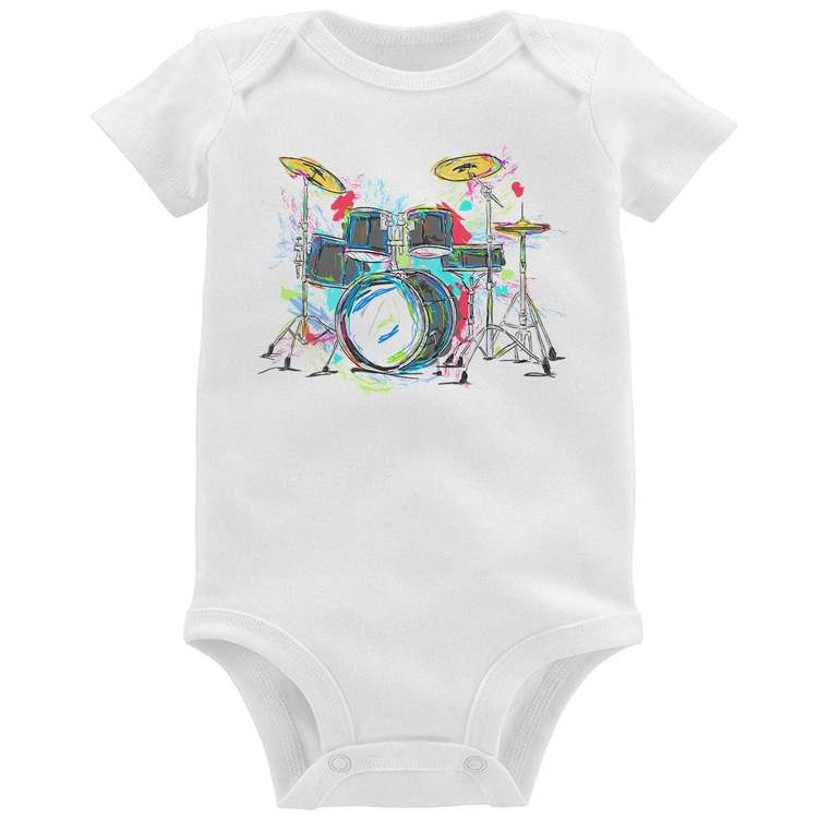 Body Bebê Bateria Arte