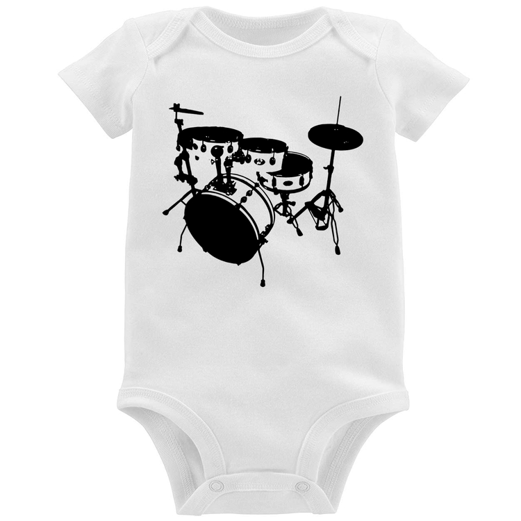 Body Bebê Bateria Música Baterista