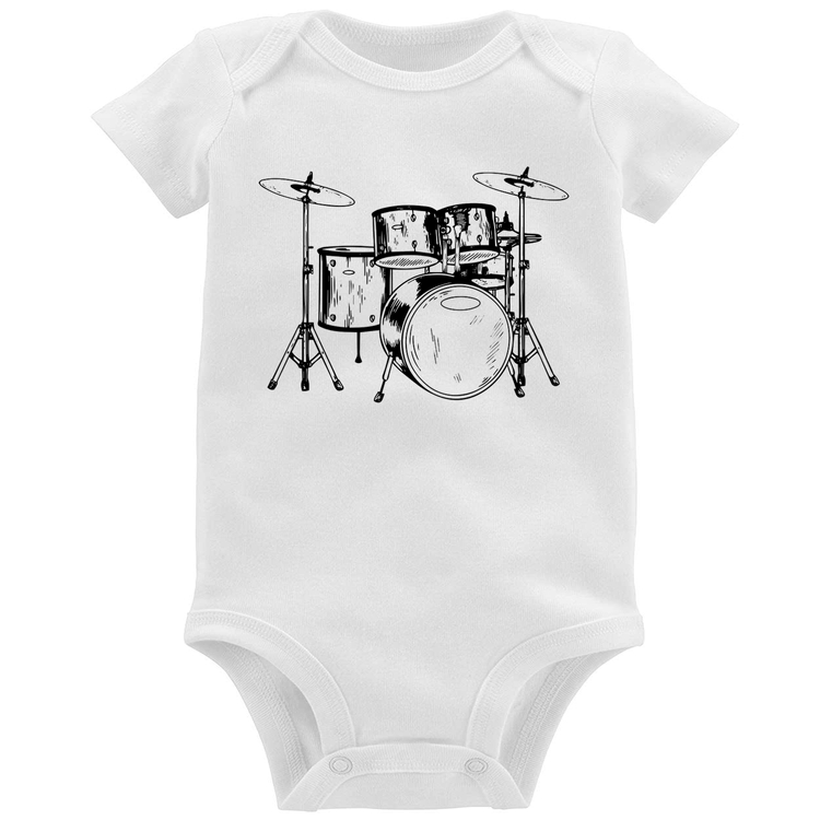 Body Bebê Bateria Música