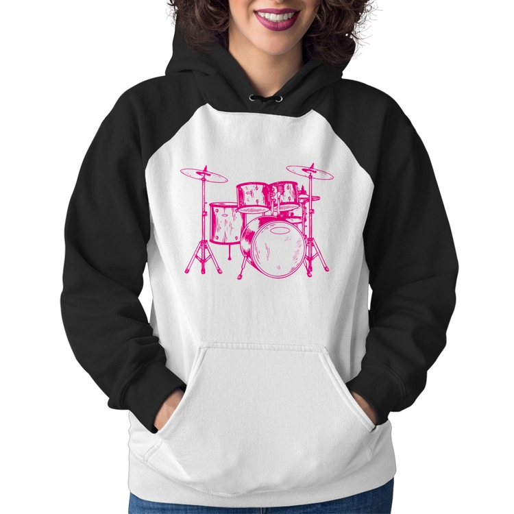 Moletom Feminino Bateria Música (rosa)