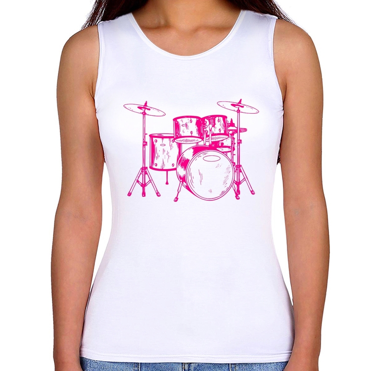 Regata Feminina Bateria Música (rosa)