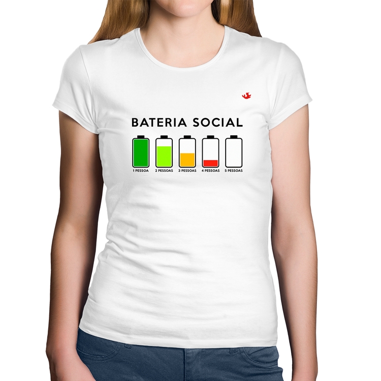 Baby Look Algodão Bateria Social - Branca