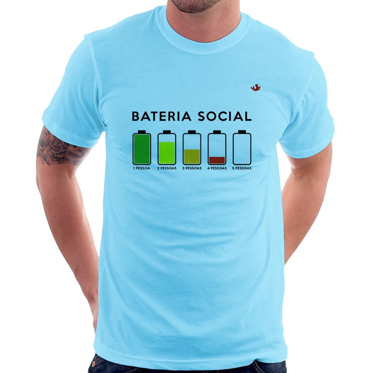 Camiseta Bateria Social - Azul Bebê