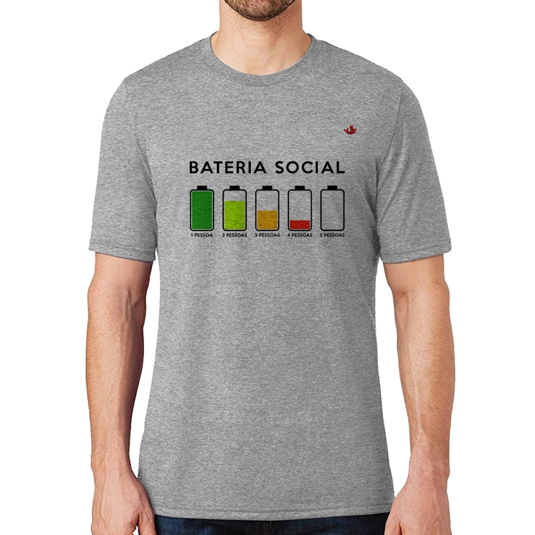 Camiseta Bateria Social - Cinza