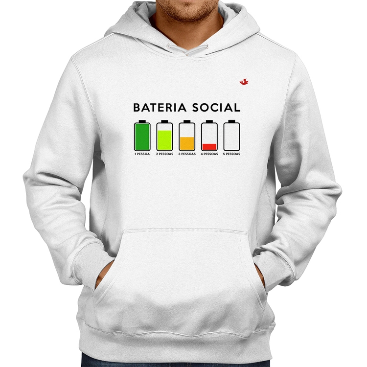 Moletom Bateria Social - Branco