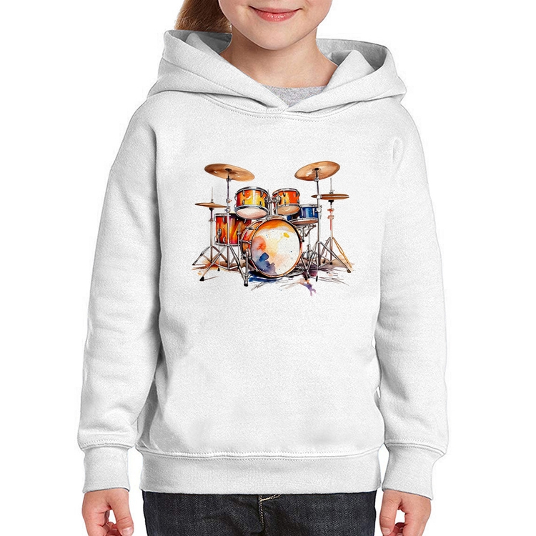 Moletom Infantil Bateria Watercolor