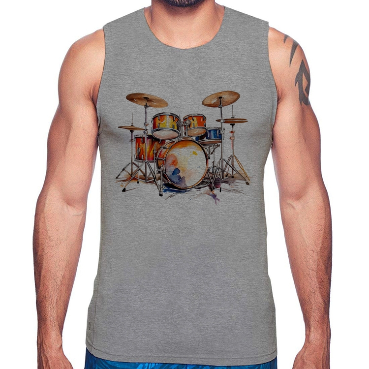 Regata Bateria Watercolor - Cinza