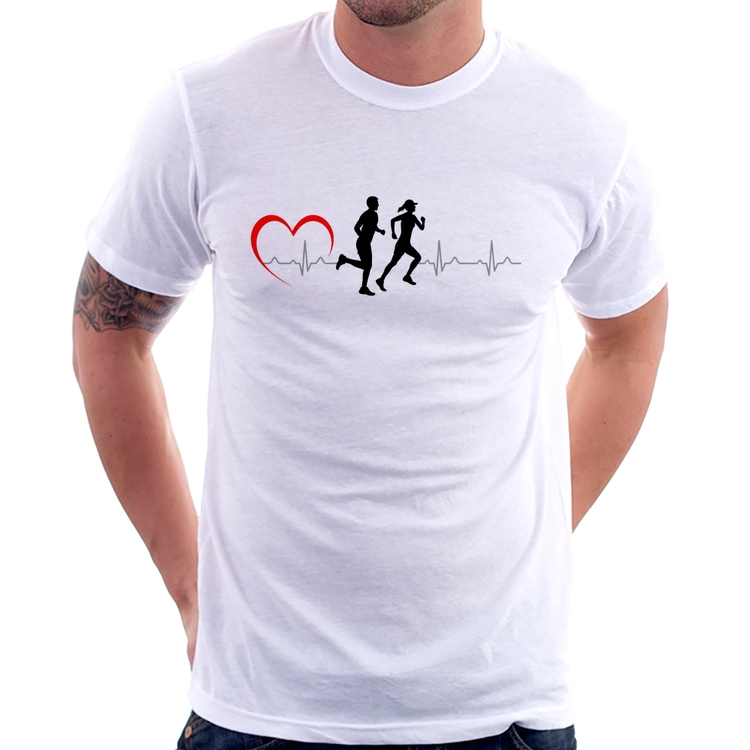 Camiseta Batimentos Cardíacos Corrida Coração