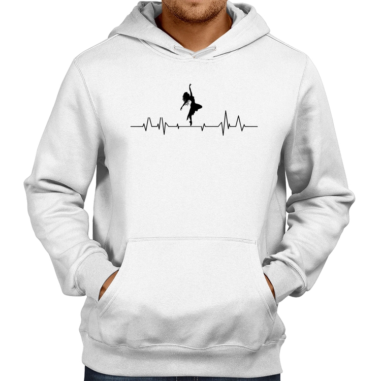 Moletom Batimentos Cardíacos Dança - Branco