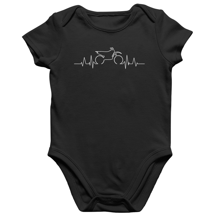 Body Bebê Algodão Batimentos Cardíacos Motocross