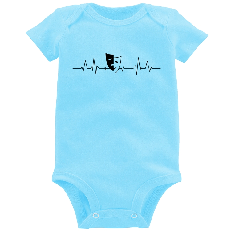 Body Bebê Batimentos Cardíacos Teatro - Azul Bebê