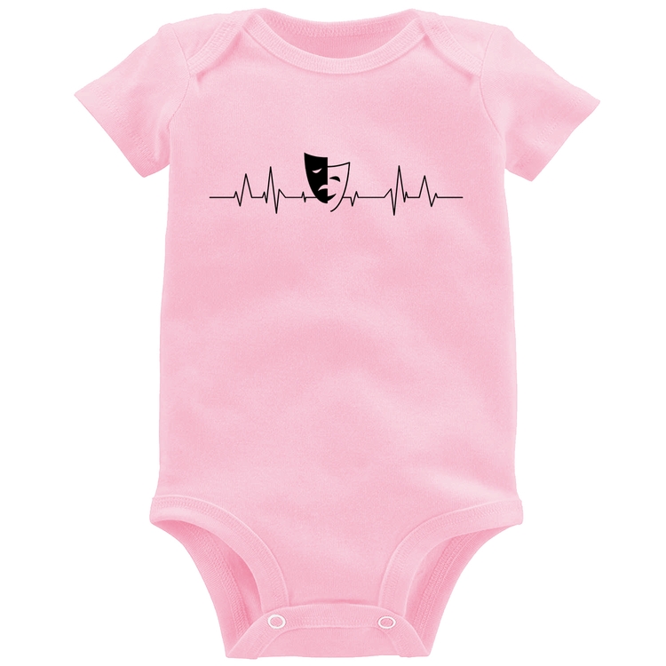Body Bebê Batimentos Cardíacos Teatro - Rosa Bebê