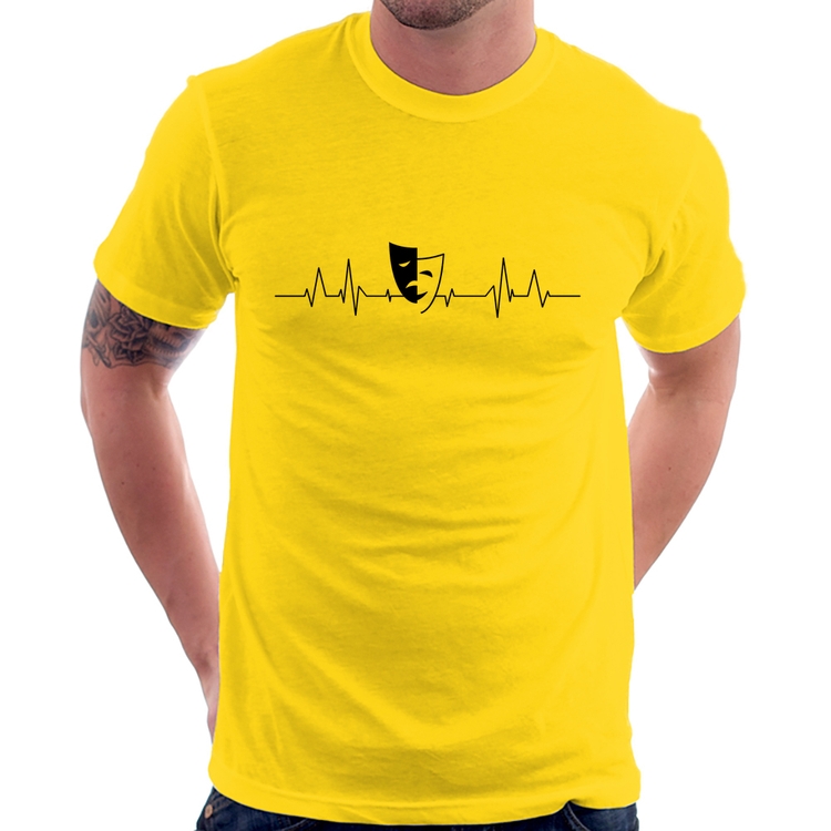 Camiseta Batimentos Cardíacos Teatro - Amarela