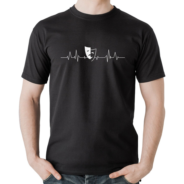 Camiseta Algodão Batimentos Cardíacos Teatro