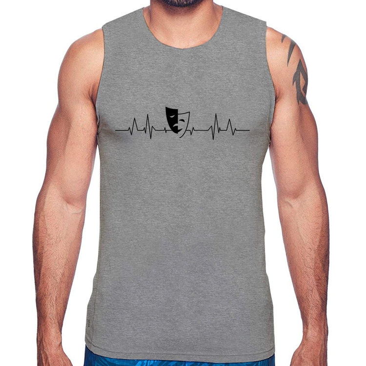 Regata Batimentos Cardíacos Teatro - Cinza