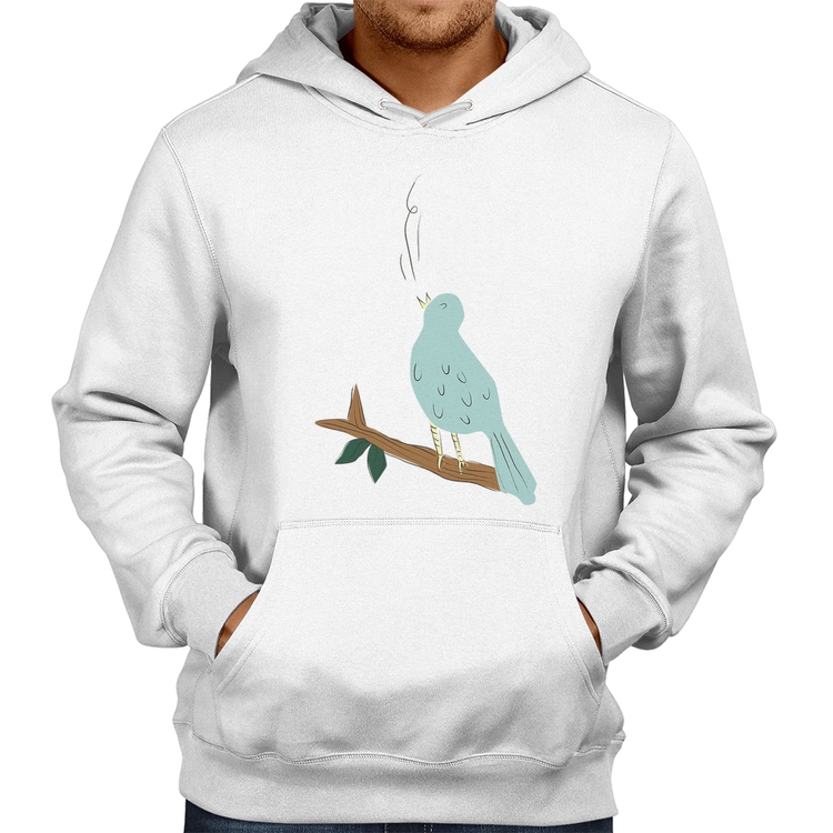 Moletom Passarinho Cantando - Branco