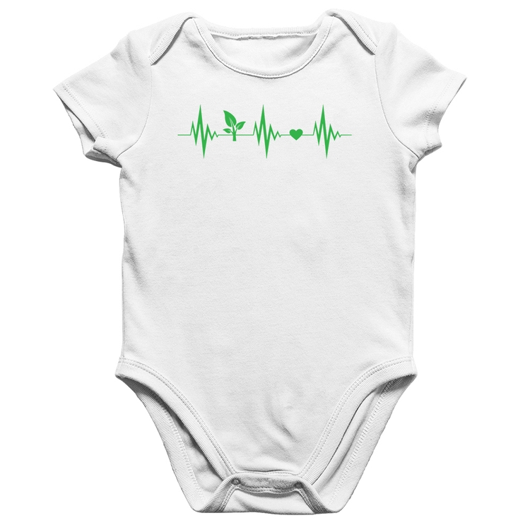 Body Bebê Algodão Batimentos Vegano - Branco