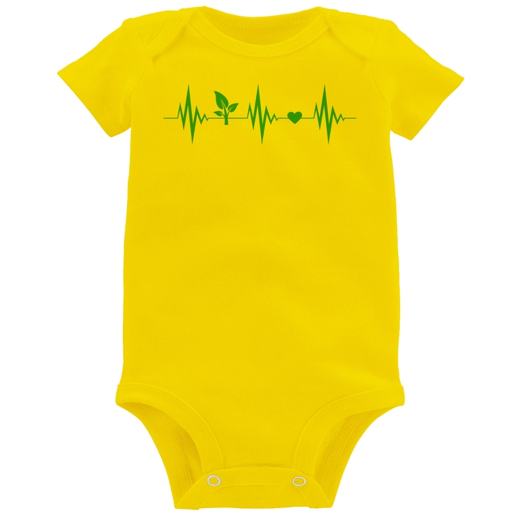 Body Bebê Batimentos Vegano - Amarelo