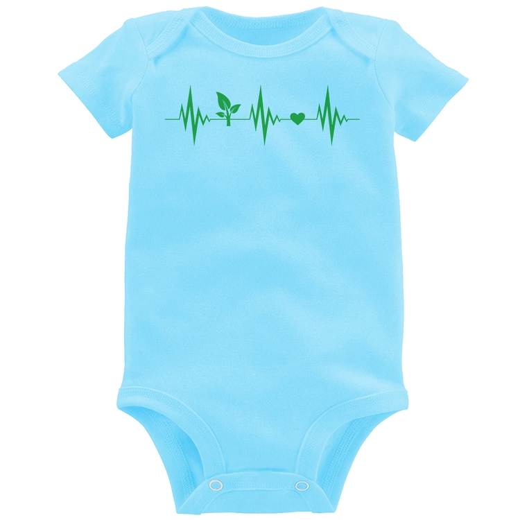 Body Bebê Batimentos Vegano - Azul Bebê