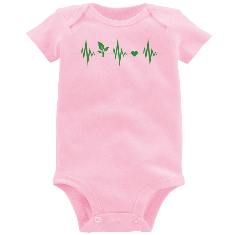 Body Bebê Batimentos Vegano - Rosa Bebê