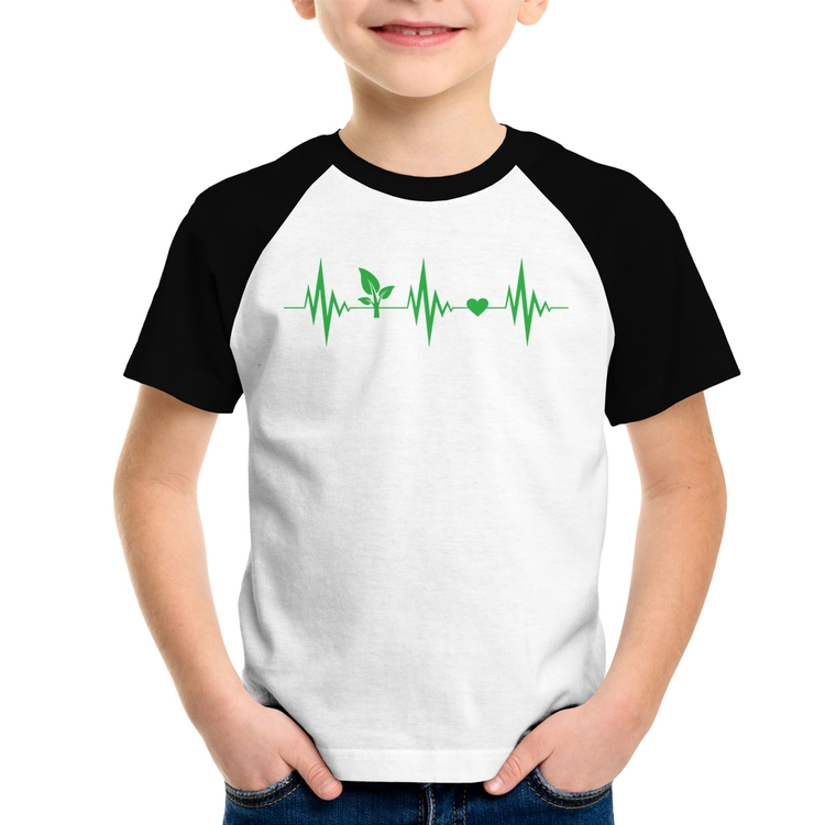 Camiseta Raglan Infantil Batimentos Vegano