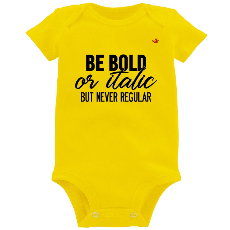 Body Bebê Be bold or italic, but never regular - Amarelo