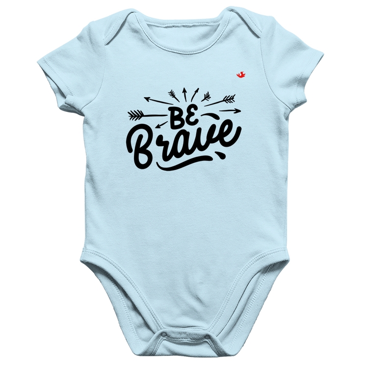 Body Bebê Algodão Be brave - Azul Bebê