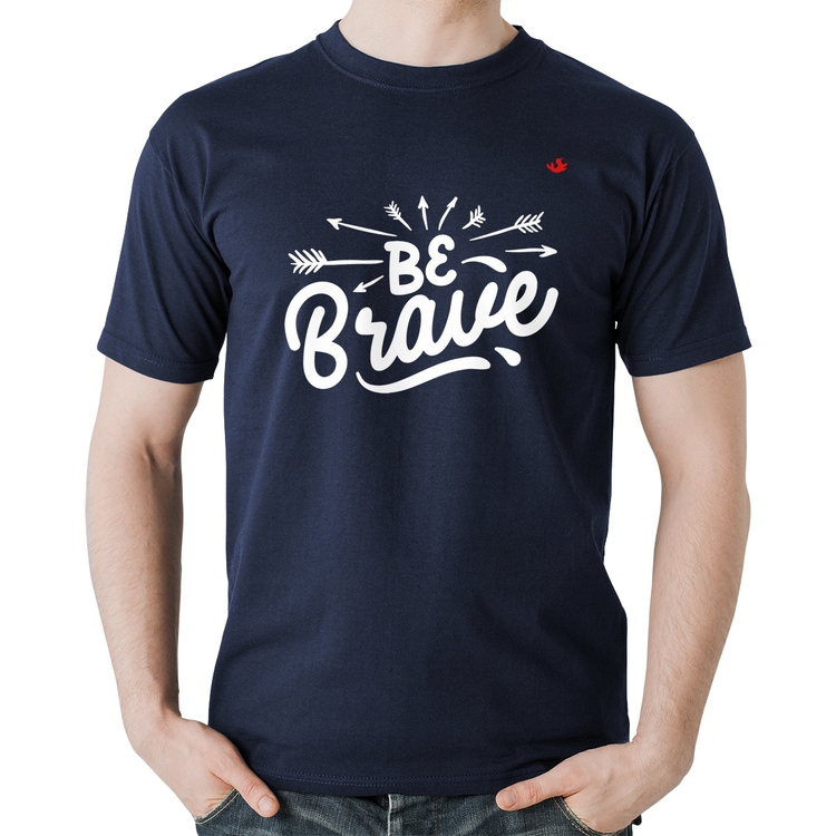 Camiseta Algodão Be brave - Marinho