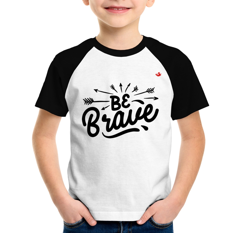 Camiseta Raglan Infantil Be brave